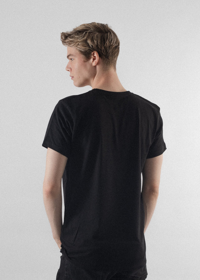 16BC Bio Baumwoll Herren T-Shirt Schwarz Trier