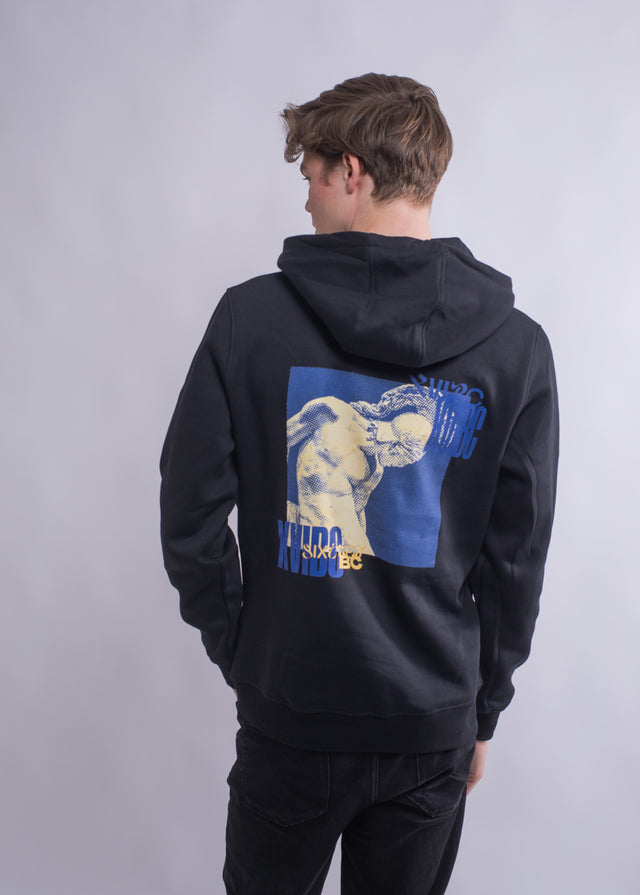 Herren Kapuzenpullover Schwarz Gladiator Backprint