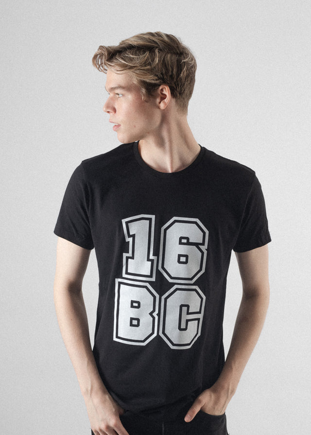 Bio Baumwoll Herren T-Shirt Schwarz 16BC