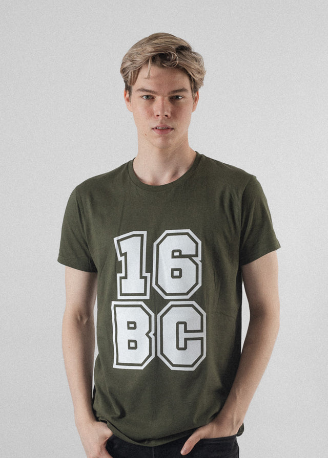 Bio Baumwoll Herren T-Shirt Grün - 16BC Streetwear Trier