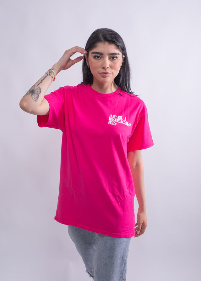 Streetwear Damen T-Shirt Pink Baumwolle