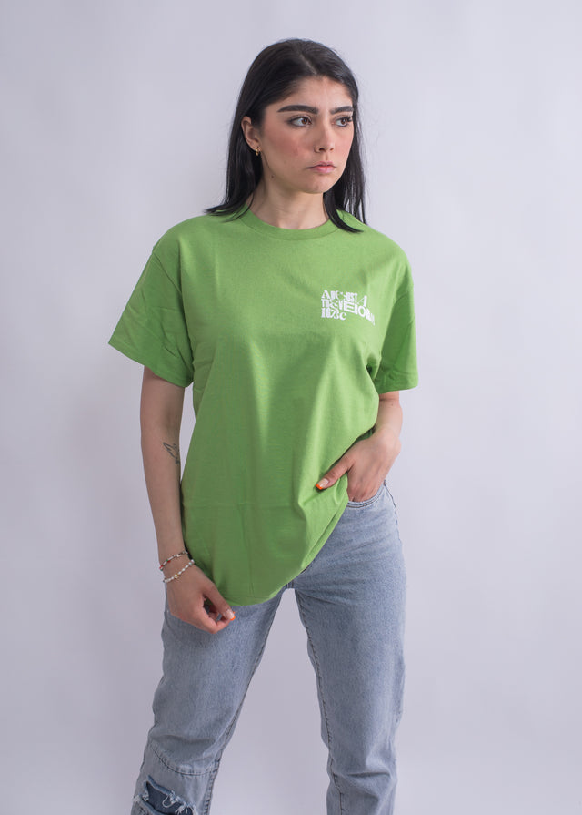 Streetwear Damen T-Shirt Grün Baumwolle