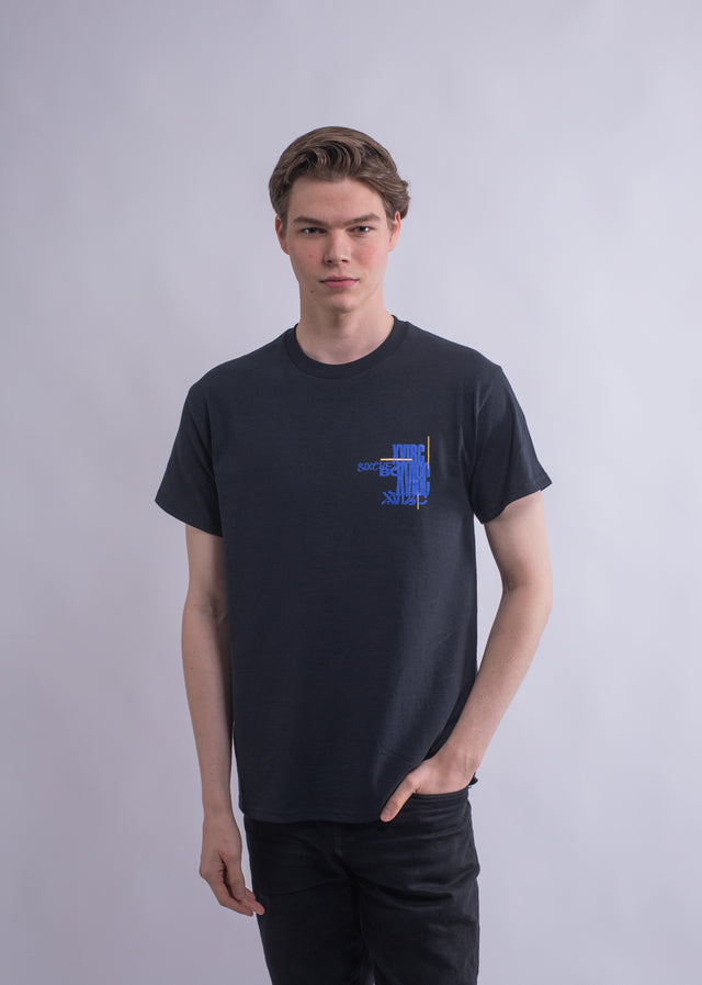 Streetwear Herren T-Shirt Schwarz Baumwolle