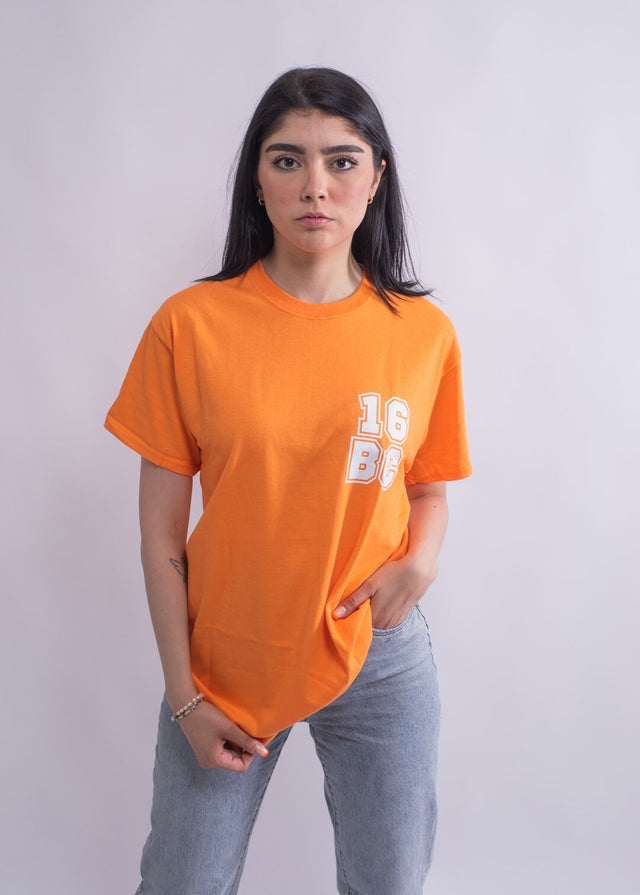 Damen T-Shirt Tangerine 16BC Frontprint