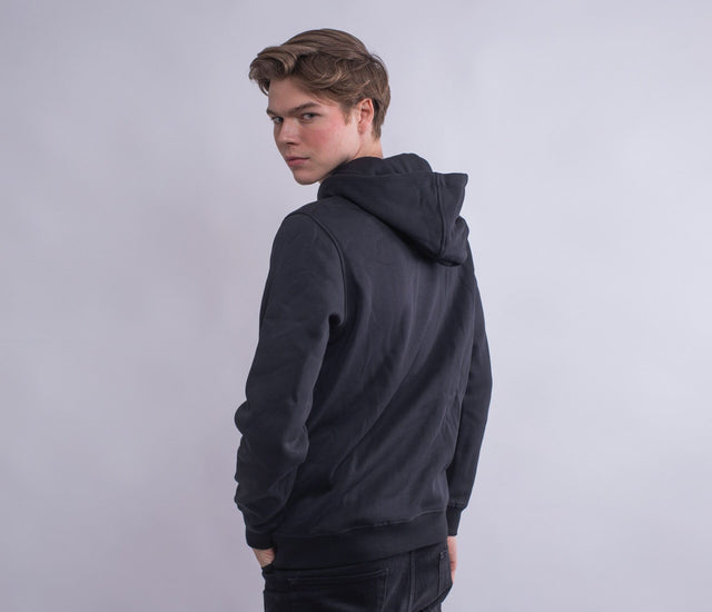 Hoodie Männer Stamp Schwarz 16BC