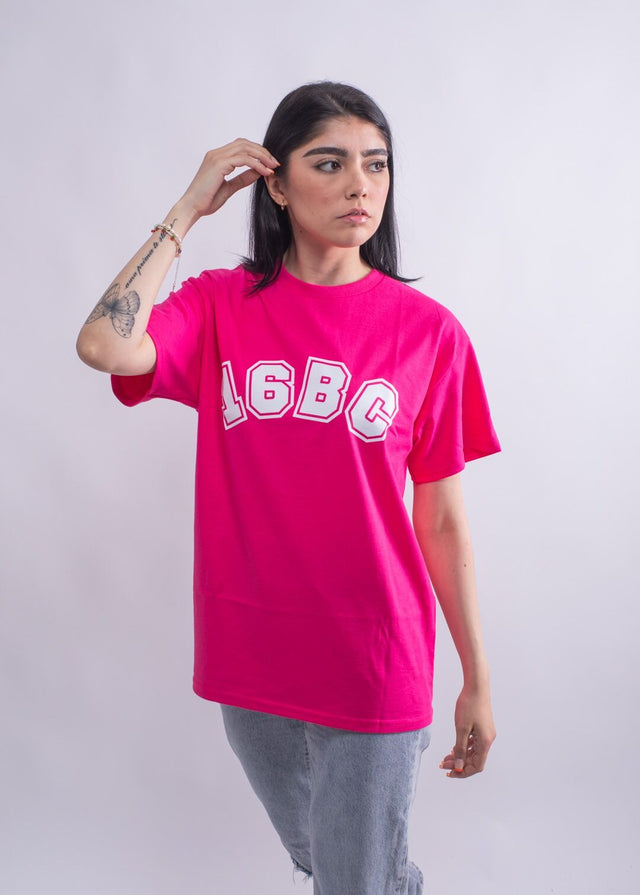 T-Shirt Damen Pink 16BC Frontprint